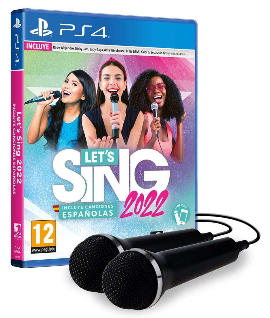 Let's Sing 2022 Comprend des chansons espagnoles + 2 microphones - PS4 Let's Sing 2022 Comprend des chansons espagnoles + 2 microphones - PS4